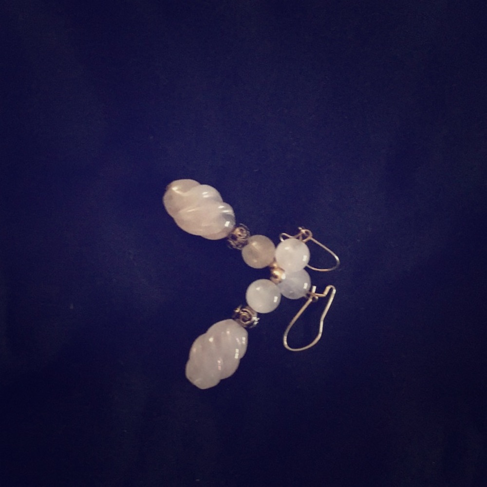 Rose Quartz Drop Earrings